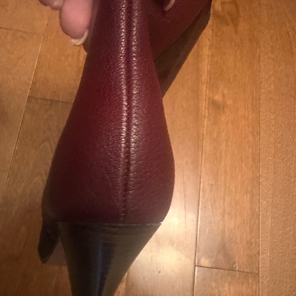 Stuart Weitzman woman’s booties size 8 brown/oxblood coneheel half leather/suede - Picture 8 of 9
